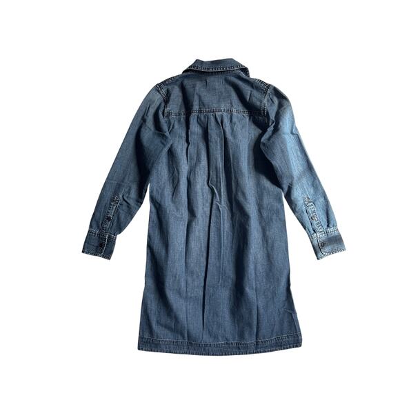 Madewell Long Sleeve Button Up Chambray Casual Dress Side Pockets Size XS - Picture 13 of 13